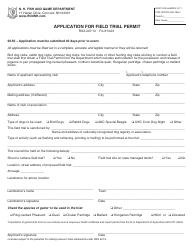 Document preview: Form BUS11005 Application for Field Trial Permit - New Hampshire