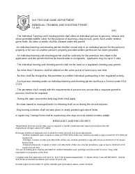 Form BUS0310H Application for Individual Training and Shooting Permit - New Hampshire