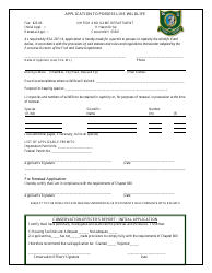 Document preview: Application to Possess Live Wildlife - New Hampshire
