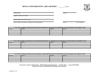 Document preview: Regulated Shooting Area Report - New Hampshire