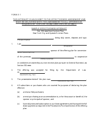 Sample Form E-1 Effectiveness Affidavit - New York