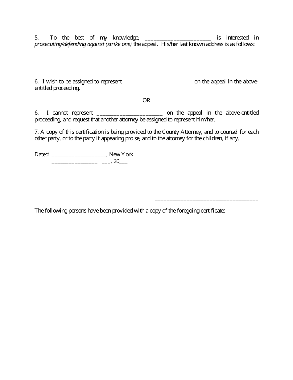 New York Attorney's Certificate of Continued Eligibility for Poor ...