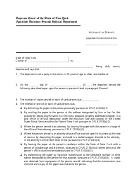 Document preview: Affidavit of Service - New York