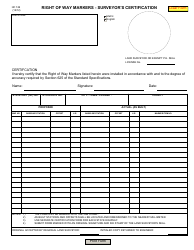 Document preview: Form HC126 Right of Way Markers - Surveyor's Certification - New York