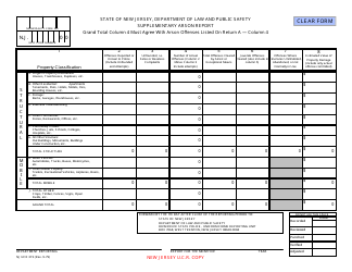 Document preview: Form NJ UCR373 Supplementary Arson Report - New Jersey