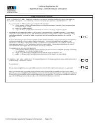 Uniform Application for Business Entity License Renewal/Continuation - New Jersey, Page 2