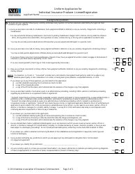 Uniform Application for Individual Producer License/Registration - New Jersey, Page 3