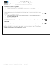 Uniform Application for Business Entity License/Registration - New Jersey, Page 5