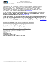 Uniform Application for Business Entity License/Registration - New Jersey, Page 7