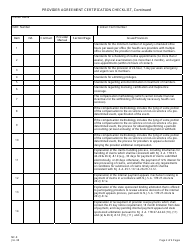 Form MC-8 Provider Agreement Certification Checklist - New Jersey, Page 2