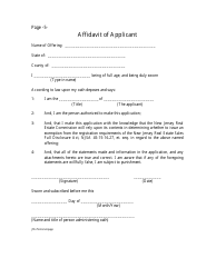Request for Exemption Application/Affidavit - New Jersey, Page 5