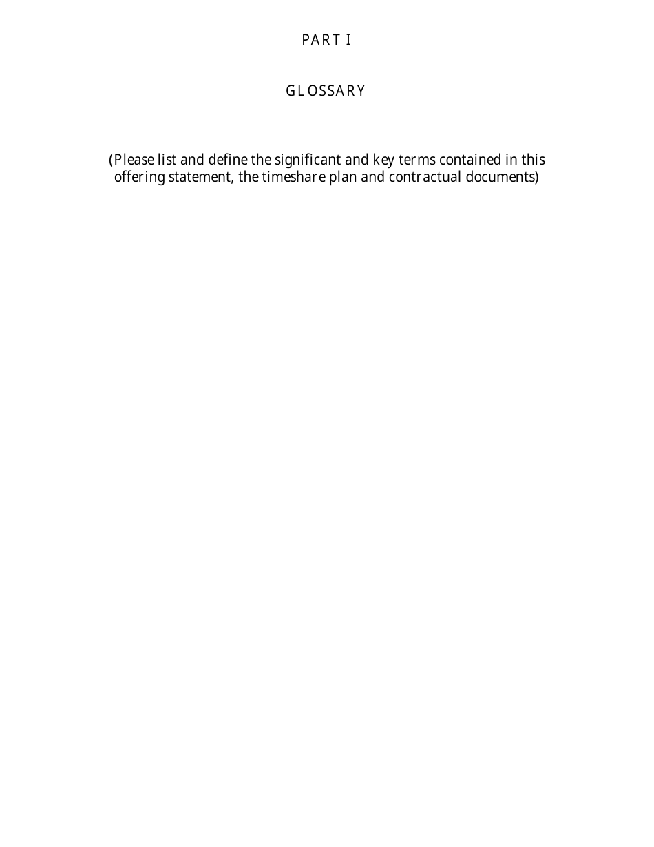 Timeshare Public Offering Statement Format (Non Specific Interest) - New Jersey, Page 3