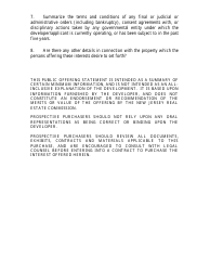 New Jersey Timeshare Public Offering Statement Format (Single Site or Specific Interest Offering) - New Jersey, Page 11