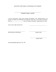 New Jersey Timeshare Public Offering Statement Format (Single Site or Specific Interest Offering) - New Jersey, Page 13