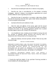 New Jersey Timeshare Public Offering Statement Format (Single Site or Specific Interest Offering) - New Jersey, Page 8