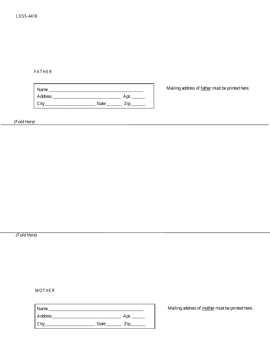 Form LDSS-4418 Acknowledgment of Paternity for a Child Born to an Unmarried Woman - New York, Page 6
