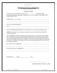 Document preview: Form O-32 Lease Stipulation Form - New Mexico