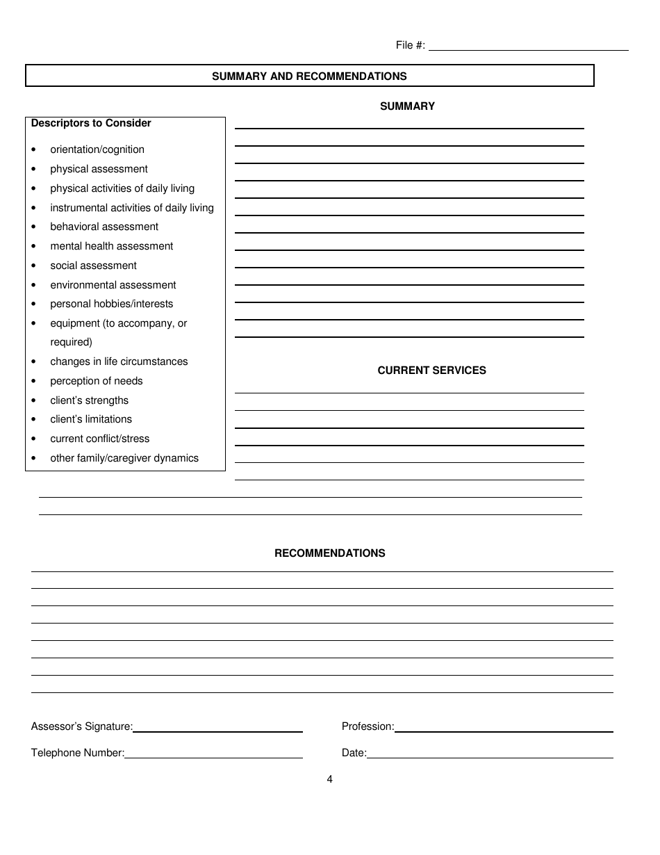 Long Term Care and Community Support Program Adult Needs Reassessment - Newfoundland and Labrador, Canada, Page 4