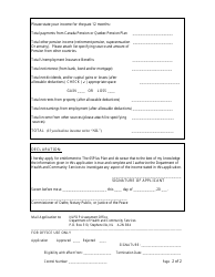 Application for 65plus Plan as a Landed Immigrant - Newfoundland and Labrador, Canada, Page 3