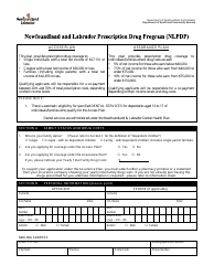 Document preview: Nlpdp Application Form - Newfoundland and Labrador, Canada