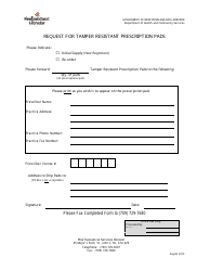 Document preview: Request for Tamper Resistant Prescription Pads - Newfoundland and Labrador, Canada