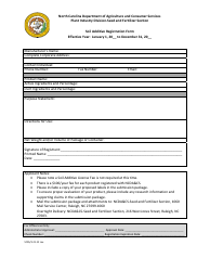 Document preview: Form SF05 Soil Additive Registration Form - North Carolina