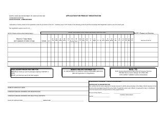 Document preview: Form SF02 Application for Fertilizer Product Registration - North Carolina