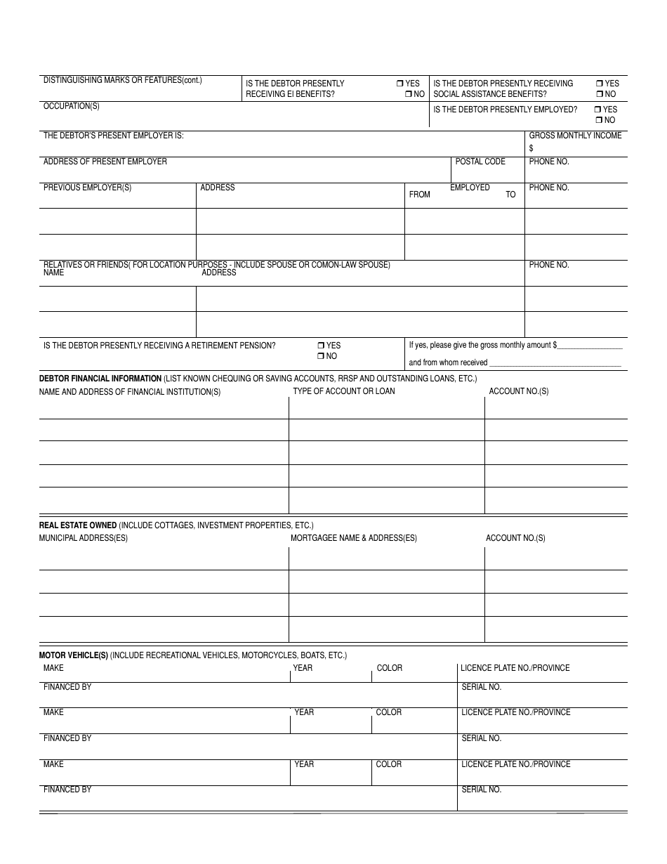 Form SEP-001 Support Enforcement Program Registration Form - Newfoundland and Labrador, Canada, Page 5