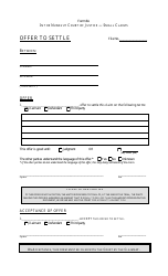 Form 8A &quot;Offer to Settle&quot; - Nunavut, Canada