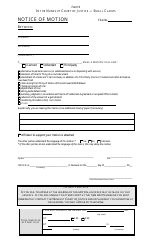 Form 9 &quot;Notice of Motion&quot; - Nunavut, Canada