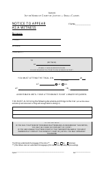 Form 10 &quot;Notice to Appear as a Witness&quot; - Nunavut, Canada