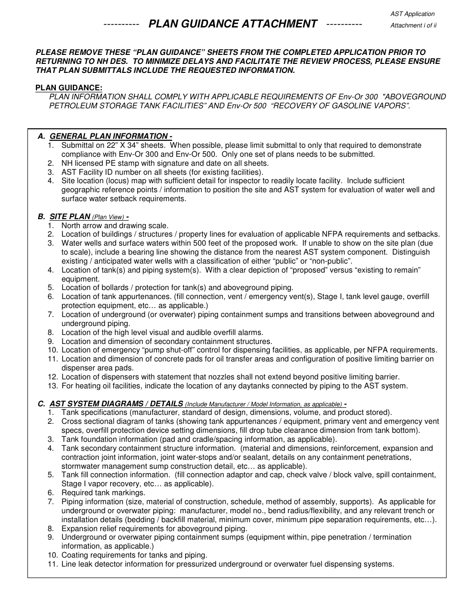 Application for the Construction or Installation of Aboveground Storage Tank (Ast) Systems or Associated Underground or Over-water Piping Systems - New Hampshire, Page 6