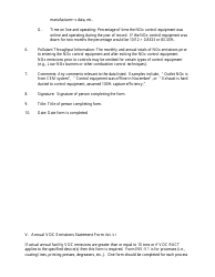 Instructions for Form INV-N2, INV-V1, INV-N1 Annual Nox/VOC/So2 Emission Statement Form - New Hampshire, Page 2