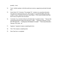 Instructions for Form INV-V1 Annual VOC Emissions Statement Form - New Hampshire, Page 2
