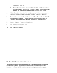 Instructions for Form INV-N2, INV-N1 Annual VOC Emission Statement Form - New Hampshire, Page 2