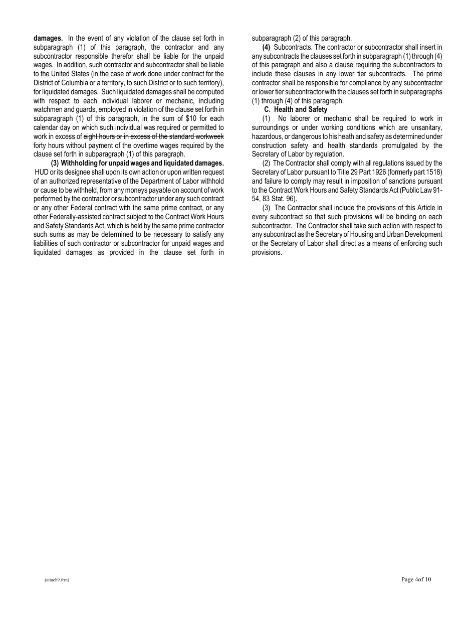 Community Development Block Grant Supplemental General Conditions - New Hampshire, Page 11