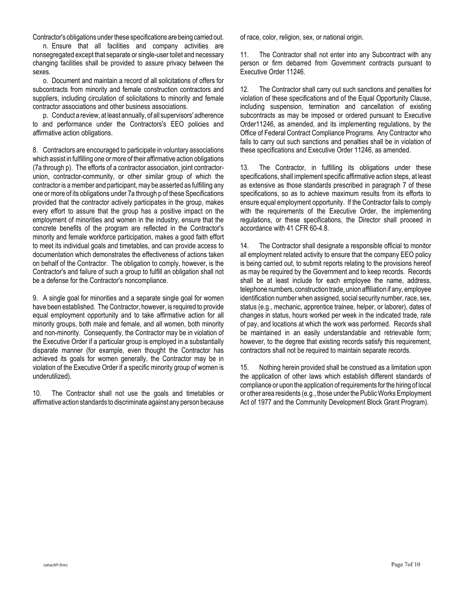 Community Development Block Grant Supplemental General Conditions - New Hampshire, Page 14