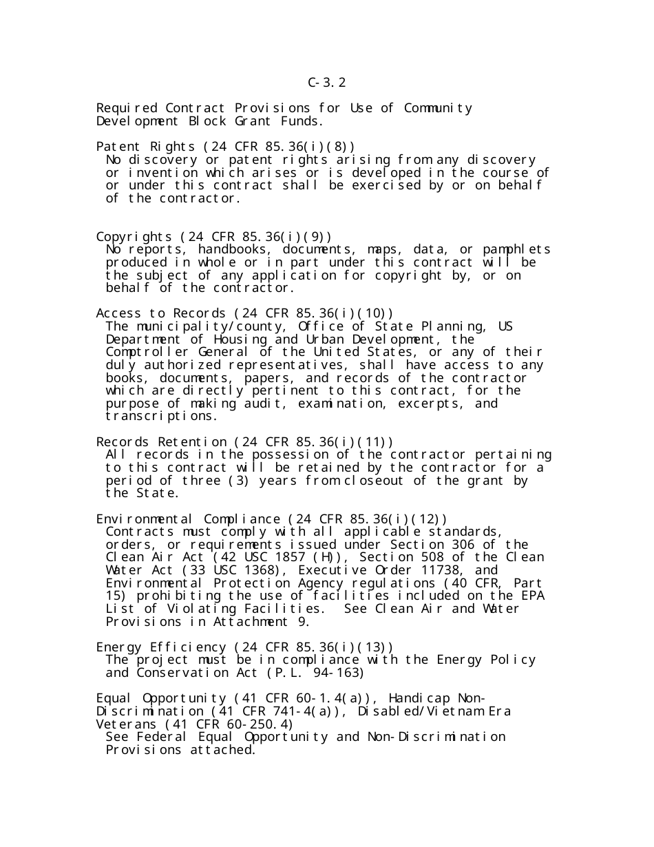 Community Development Block Grant Supplemental General Conditions - New Hampshire, Page 2