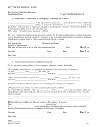 Psychotropic Medication Emergency Certification Form - New Jersey, Page 3