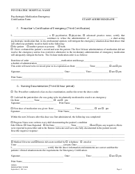 Psychotropic Medication Emergency Certification Form - New Jersey, Page 4