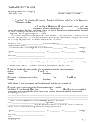 Psychotropic Medication Emergency Certification Form - New Jersey, Page 5