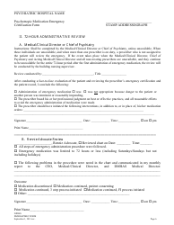 Psychotropic Medication Emergency Certification Form - New Jersey, Page 6