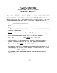 Form PFR-4 Application for Registration/Renewal of Fund Raising Counsel - New Hampshire