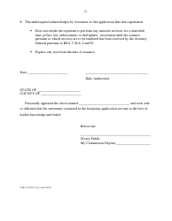 Form PFR-4 Application for Registration/Renewal of Fund Raising Counsel - New Hampshire, Page 2