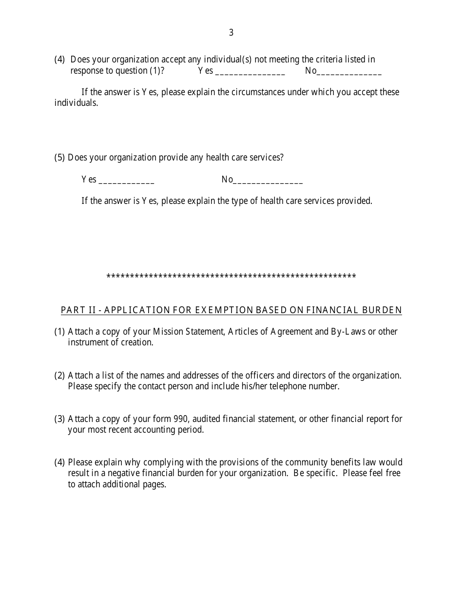 Community Benefits Plan - Application for Exemption Pursuant to Rsa 7:32-j - New Hampshire, Page 3