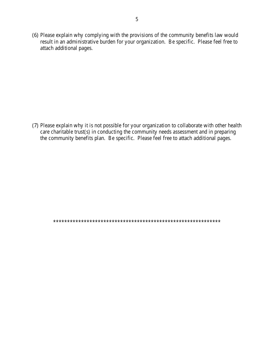 Community Benefits Plan - Application for Exemption Pursuant to Rsa 7:32-j - New Hampshire, Page 5