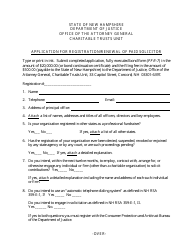 Form PFR-4 &quot;Application for Registration/Renewal of Paid Solicitor&quot; - New Hampshire