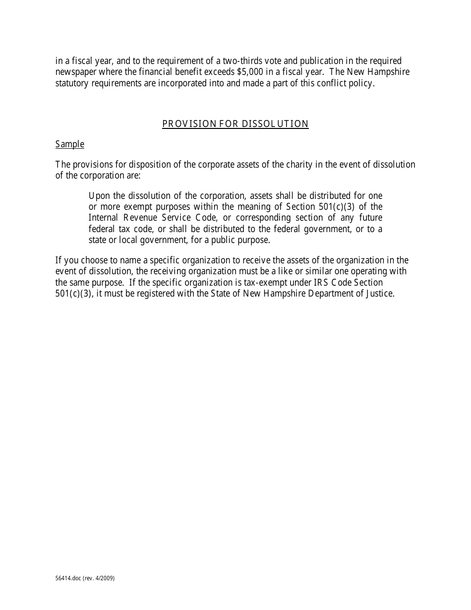 Form NHCT-1 Register of Charitable Trusts Application for Registration - New Hampshire, Page 7