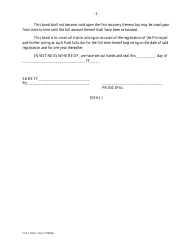 Form PFR-7 Charitable Solicitations Bond Form - New Hampshire, Page 2