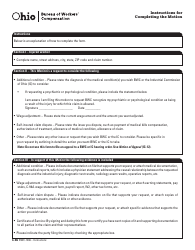 Document preview: Form C-86 (BWC-1208) Motion - Ohio